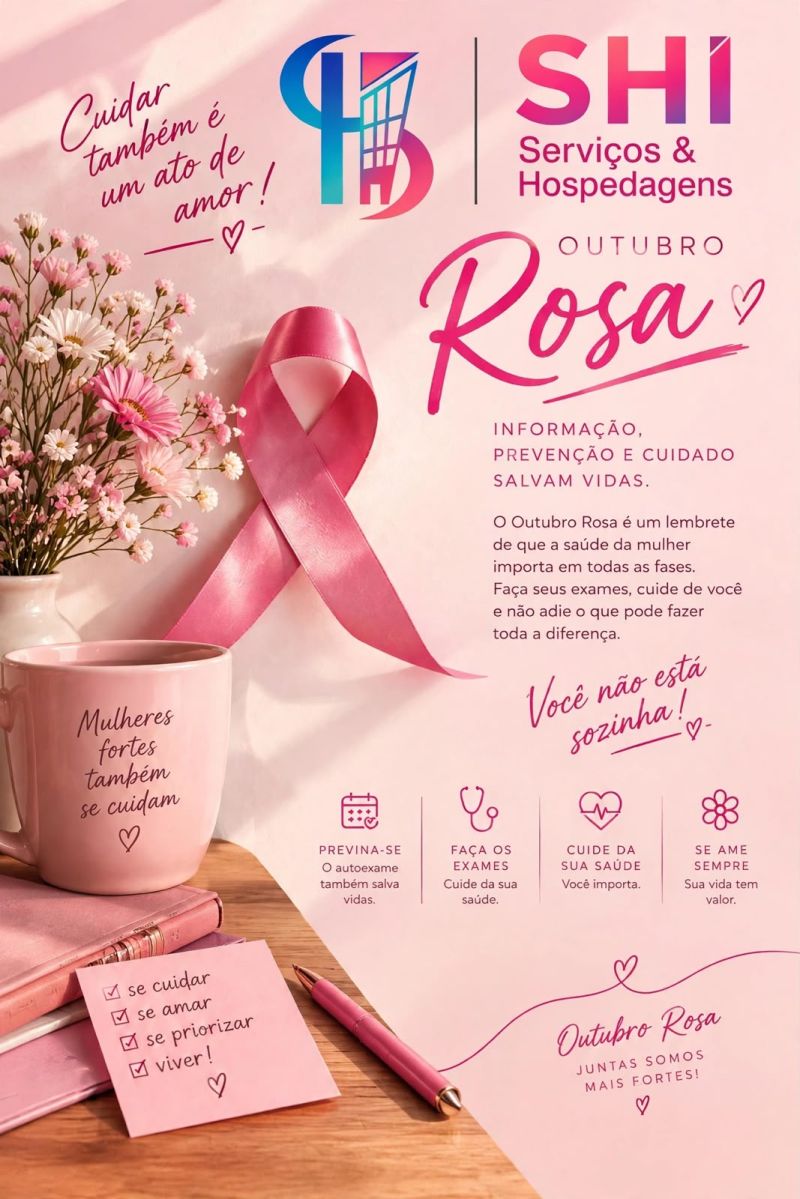 Outubro Rosa: Cuidado com a saúde da mulher